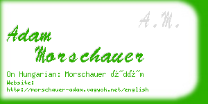 adam morschauer business card